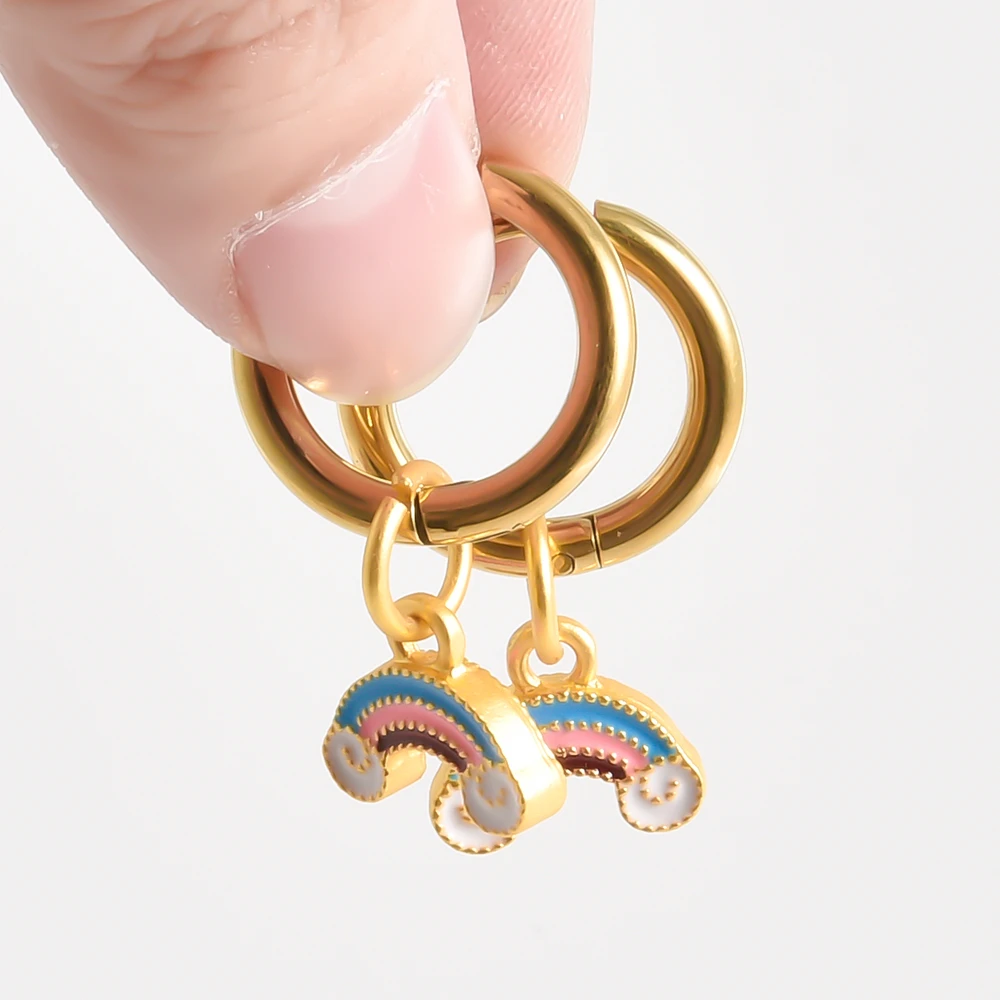 مضحك الجدة هوب أقراط صغيرة لطيف الكعك الآيس كريم كعكة الحلوى استرخى هوب هوجيز أقراط للنساء الفتيات فكرة هدية الموضة