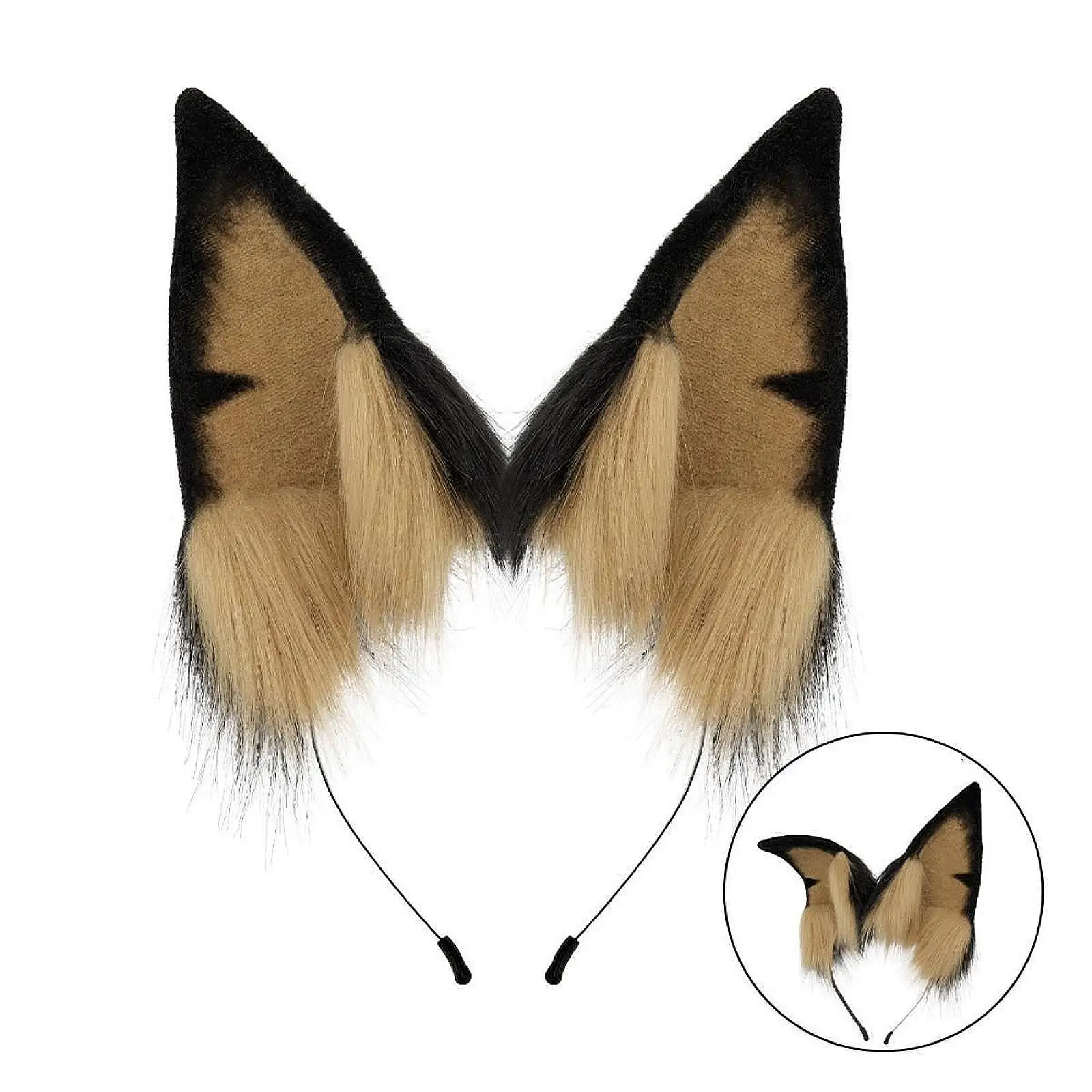 عصابة رأس على شكل أذن الكلب من دوبيرمان، إكسسوار زي للحفلات للرجال والنساء #3