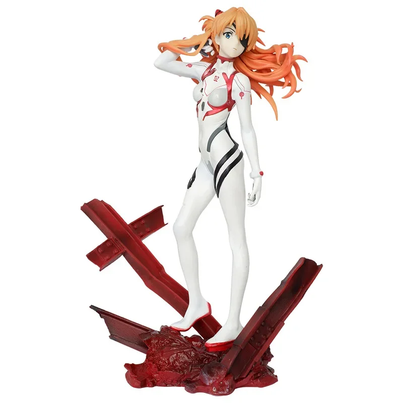 Neon Genesis Evangelion Anime figura EVA Kawaii Asuka figuras de acción chica Sexy Makinami estatuilla modelo de colección juguetes de muñecas, 26cm