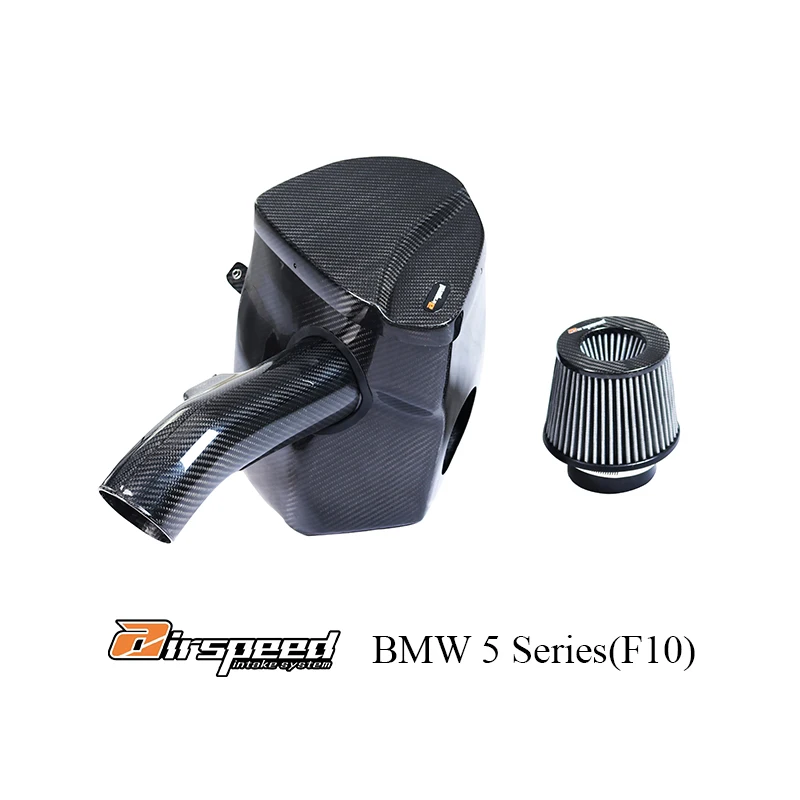 Brand Full-dry Carbon Fiber Process 3K Twill Glossy Performance Cold Air Intake System Kit For BMW 5 Series F10 N20