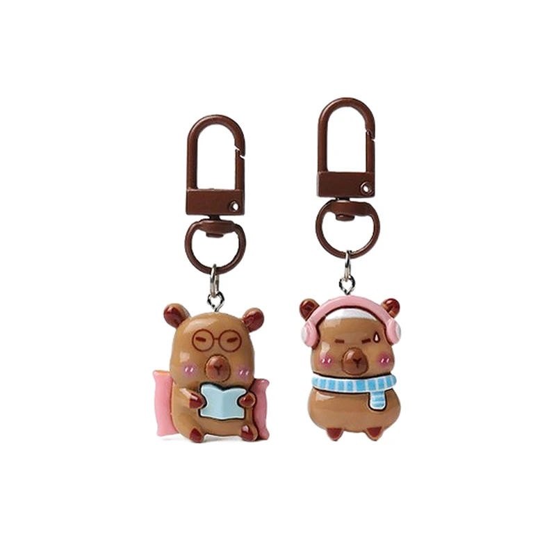 Lovely Animal Capybara Keychain Resin Cute Capibara Bag Hanging Funny Creative Kapibara Pendant Unisex