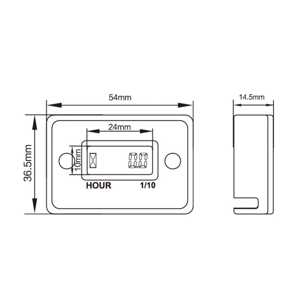 Draagbare Digitale Tach Hour Meter Gauge Lcd Voor 4 Stroke Gas Engine Offroad Panel Uur Atv Motorfiets Generator Fiets