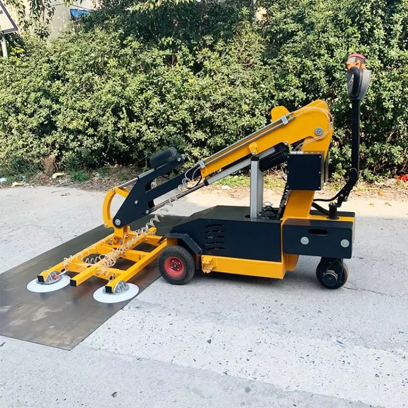 Hydraulic Glass Installation Vehicle with Adjustable Suction Cup and Wireless Remote Control for Efficient Glass Handling