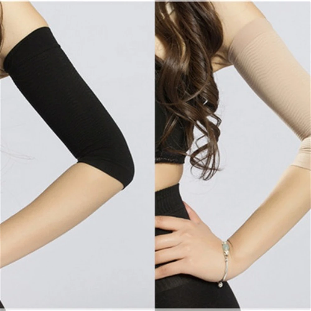 1pair Elastic Contraction and Auxiliary Compression Arm Sleeve Knitted Arm Sleeve for Shaping and Beauty