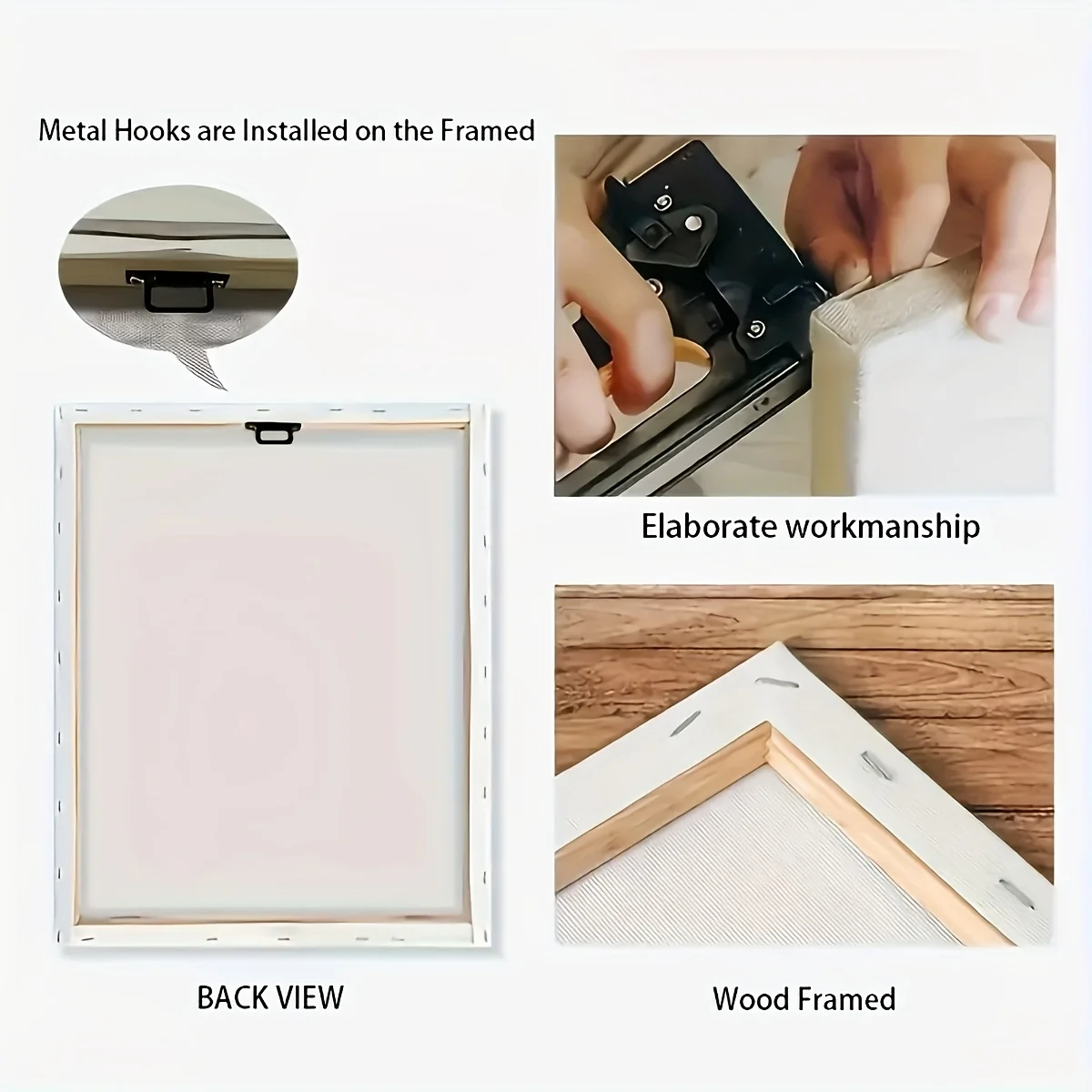 Art Abstract Painting Flowers Poster Ready To Hang Golden Texture Canvas Print Wall Art Picture Bedroom Room  Home Decoration