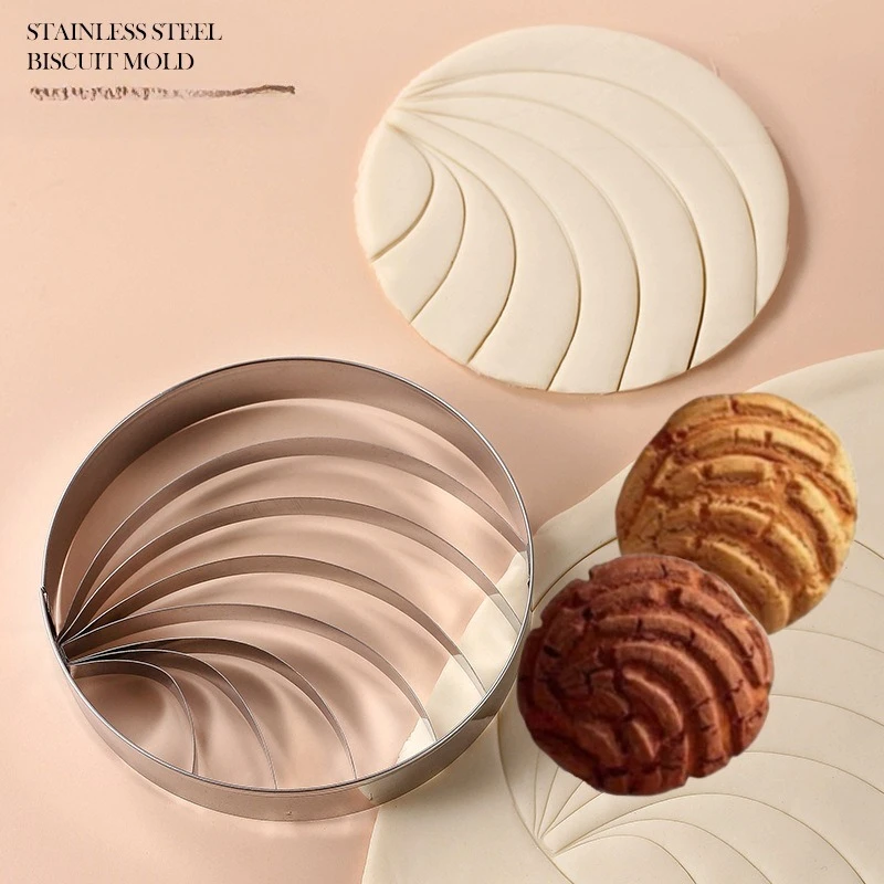 Cartoon cookie mold stainless steel cookie baking tool parent-child non-stick press cute graphics Mu Si circle.