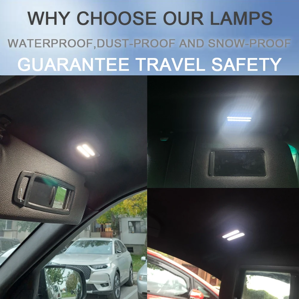 الأبيض LED الداخلية الشمس قناع المرآة البالونية ضوء لسيارات BMW X6 E71 E72 X5 E70 X3 F25 X1 E84 E60 E60N E61 E61N E91 E91N E92 E92N E90