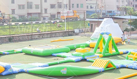 Latest Model Durable Splash Aqua Park on Water Inflatable Island Obstacle Course Lake Inflatable Water Park