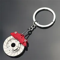 Cute Metal Auto Parts Disc Brake Keychain Hub Calipers Key Ring For Car Pendant Key Chain For Men Gift Trinkets S142