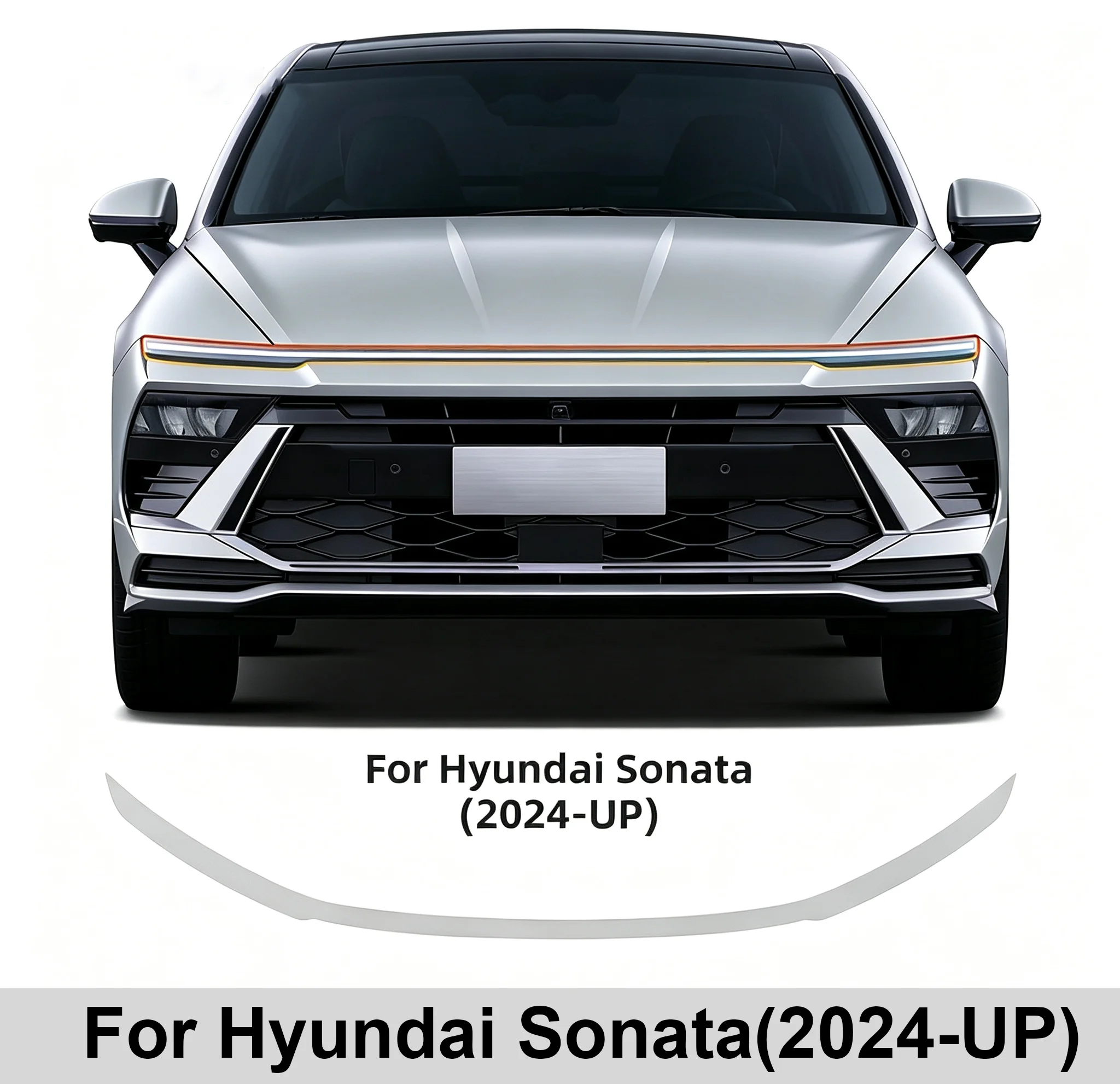 Transparente TPU-Schutzfolie für Scheinwerfer für Hyundai Sonata 2024-2026 Auto Kratzschutz PPF Klare Dekorfolie – Detail 2