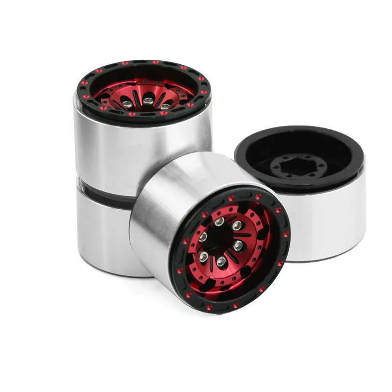 

BEDW-Aluminum 1.0 Beadlock Wheel Rims For 1/18 RC Crawler Car Axial SCX24 FMS FCX24 TRX4M