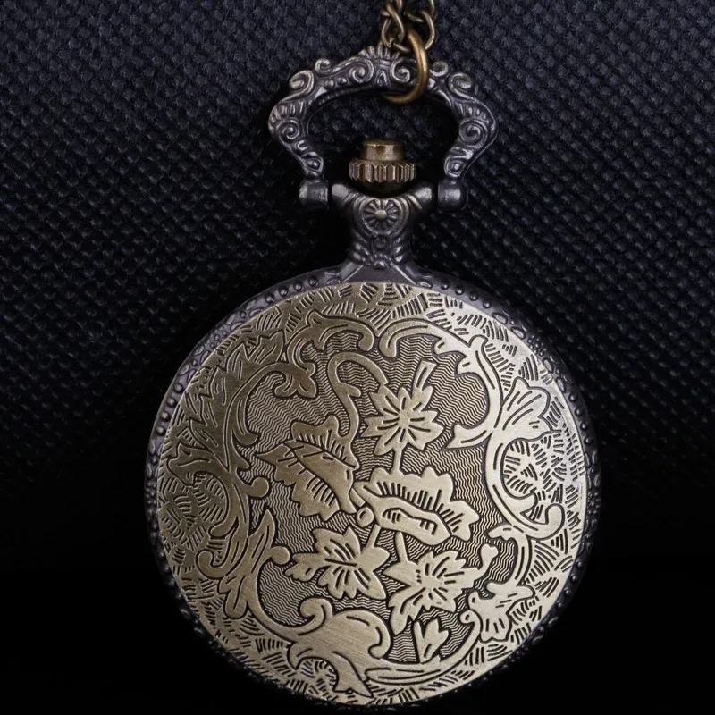 الرجعية Steampunk أبي الهدايا قلادة ساعة كوارتز ساعة الجيب مع سلسلة قلادة ساعة أفضل هدية الملحقات للرجال أبي