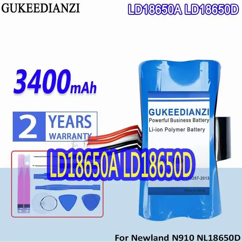 

Высокопроизводительный LD18650A LD18650D 3400 мАч экологически чистый аккумулятор для чтения карт для Newland N910 NL18650D 5-проводной