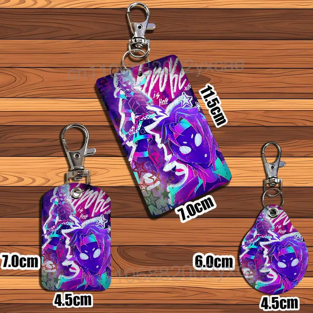Game blogger spokeishere Spoke Leather Card Holder with Exquisite Keychain purpose Case for Metro ID Access Control Card Badge view 6