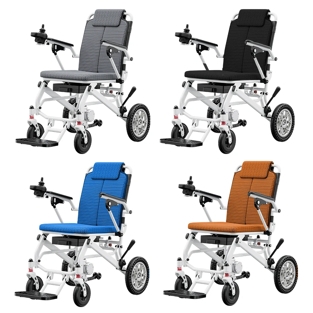 2024 New Arrival Lightweight Brushless Powerful Climbing Wheelchair Travel Portable Foldable Electric Wheelchair For Disabled