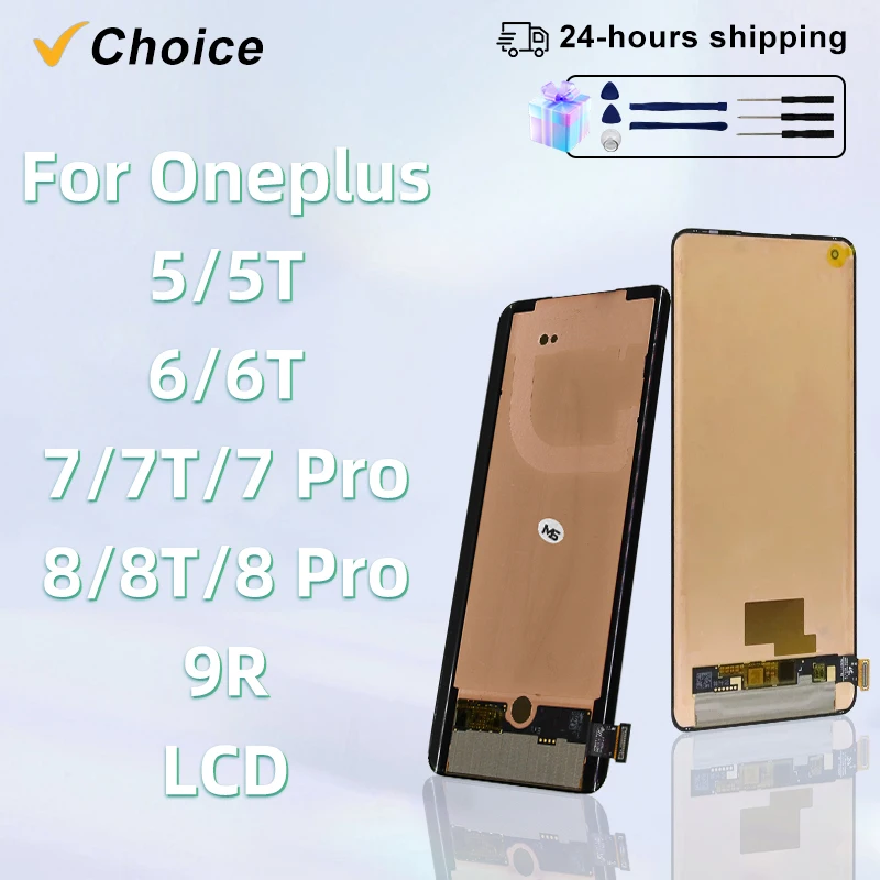 choice Amoled For OnePlus LCD Display OnePlus 5T 6 6T 7T 7Pro For OnePlus 8T 9R GM1901 HD1901 Touch Screen Digitizer Replace