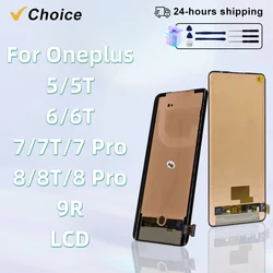 choice Amoled For OnePlus LCD Display OnePlus 5T 6 6T 7T 7Pro For OnePlus 8T 9R GM1901 HD1901 Touch Screen Digitizer Replace