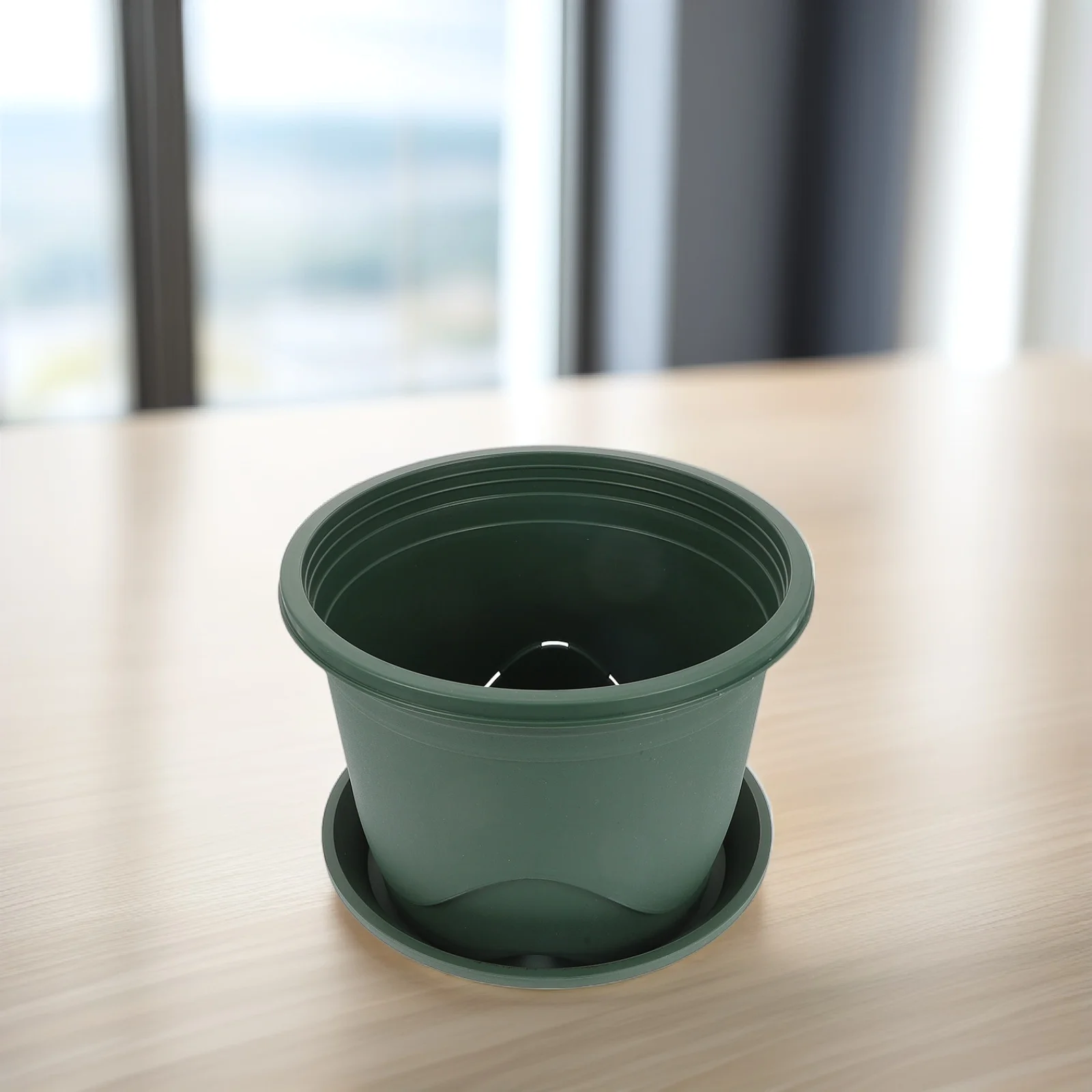 4Sets Root Control Plastic Planters Well Made Premium Flower Pots Indoor Outdoor Plant Holders Trays Plastic Planters with Tray