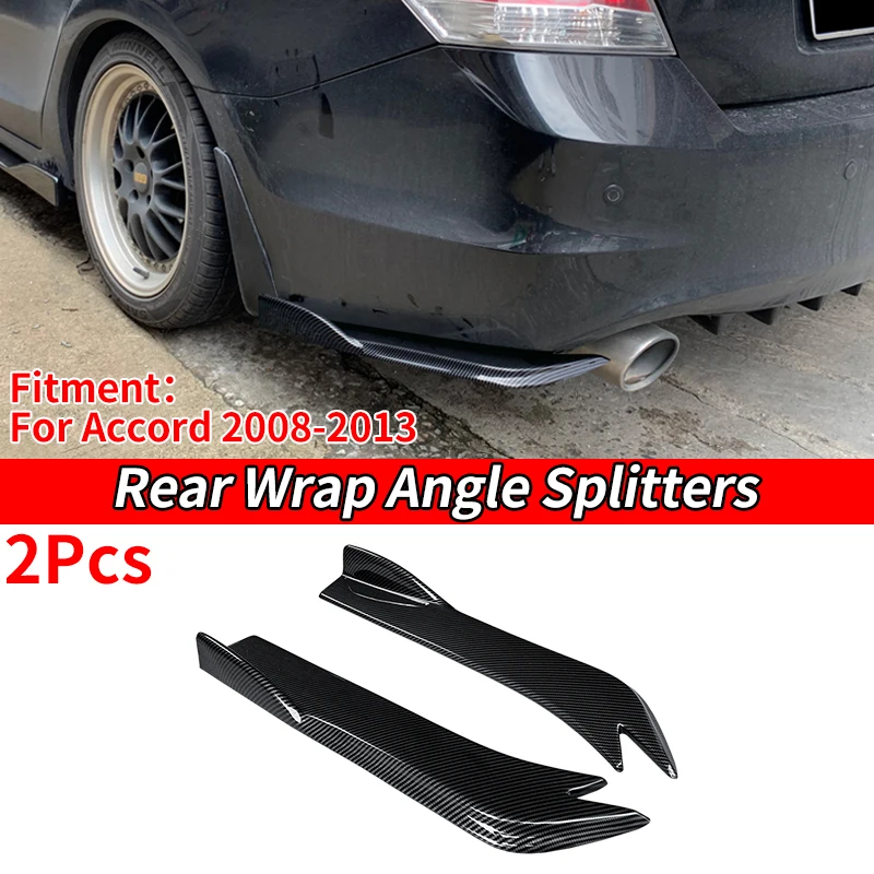 

Car Rear Wrap Angle Splitters Trunk Lip Spoiler Canard Wing Anti-crash Diffuser Accessories ABS For Honda Accord 2008-2013 2011