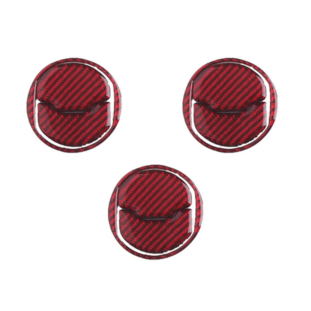 حماية السيارة من ألياف الكربون غطاء فتحة التهوية غطاء منفذ فتحة التهوية يمنع الخدوش ديكور فريد من نوعه طلاء إيبوكسي