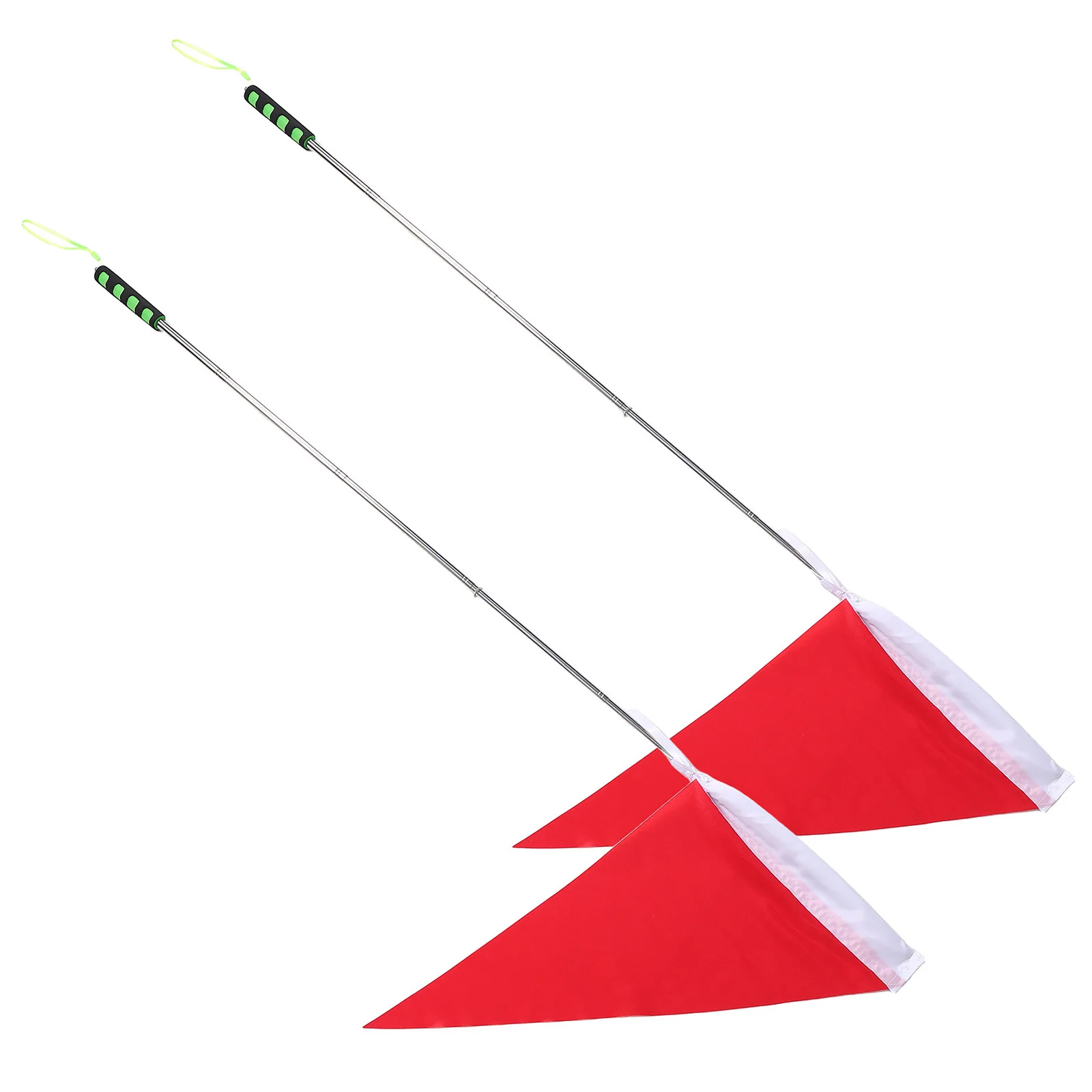 2pcs Tour Guide Flags Retractable Telescopic Flagpole Lightweight Portable Outdoor Sports Training Equipment For Football