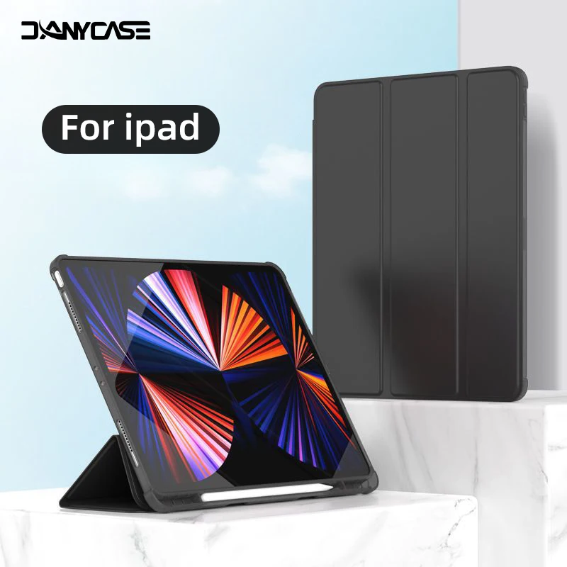 

For iPad 10th Gen Case 3 fold Fall prevention Cover for Air 4 5 6 10.9in 11in 13in For Air 2 9.7 Pro 11 12.9 13 Mini 6 7 Case