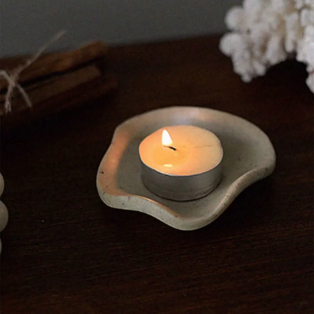 Wave Shaped Candlestick Silicone Mold Heart Shaped Ring Storage Dish Plaster Mold Incense Stick Tray Concrete Molds