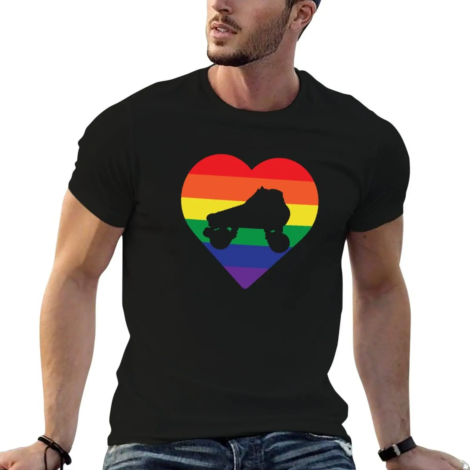 Pride Skate Design T-Shirt Sport Basic Moisture Wicking Tee