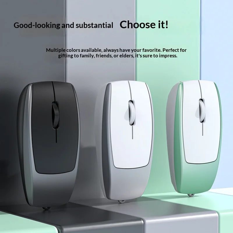 Generic 2 In 1 Silent Mini Bluetooth Mouse Rechargeable Tf Card Reader Portable Mice For Business Travel Office Multi Color Gift