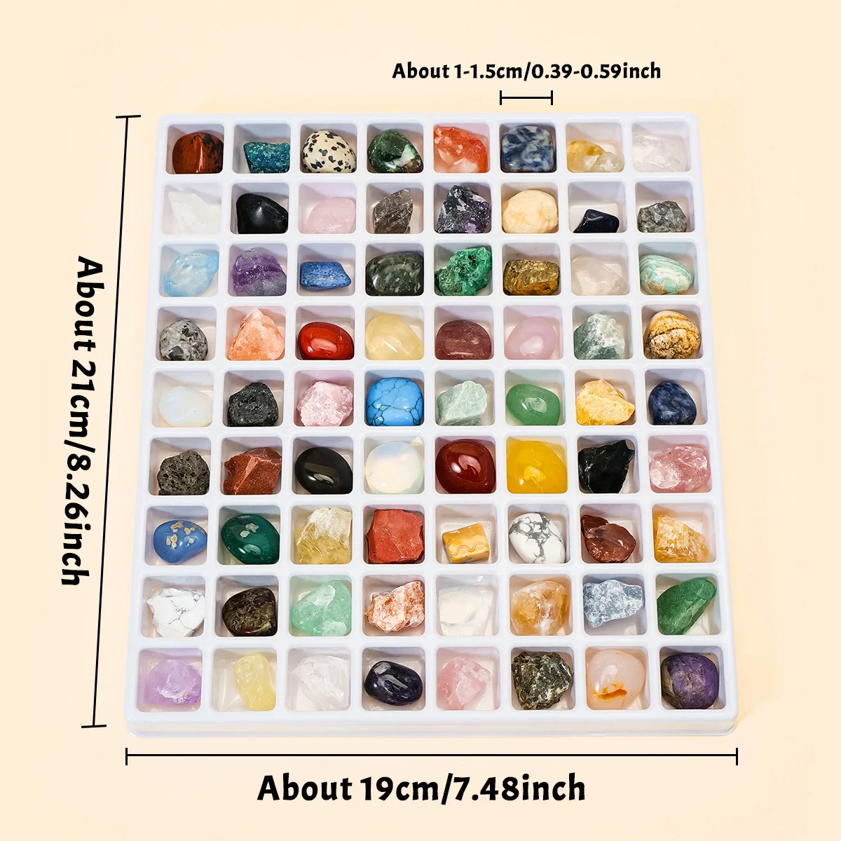 1Set/72 kinds Natural Crystal Tumbled Stone Set Premium Gift Set Box Home Decor Collection Original Gifts