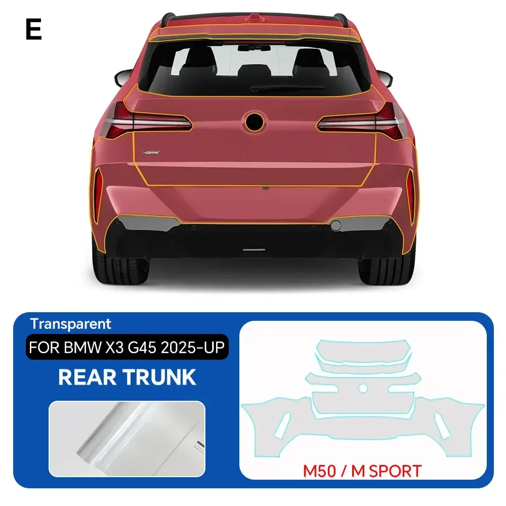 

For BMW X3 M50M Sport 30 G45 2025-UP TPU Pre-cut PPF Kit Clear Paint Protective Film Custom Anti Scratch Self Healing Shield ﻿