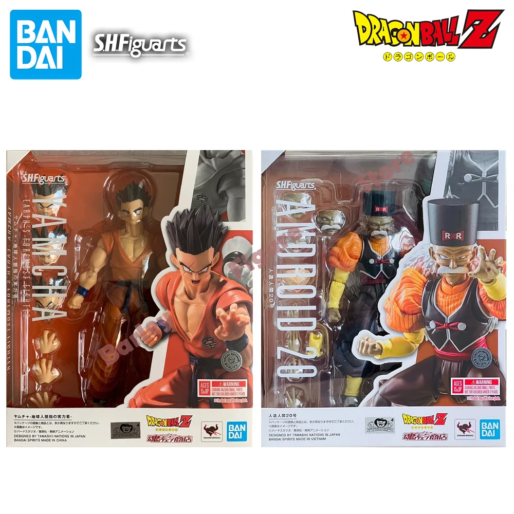 오리지널 정품 모델 반다이 드래곤 볼 S.H.Figuarts SHF 안드로이드 20 Yamcha 액션 피규어 박스형 Collectible Model Toys Gifts