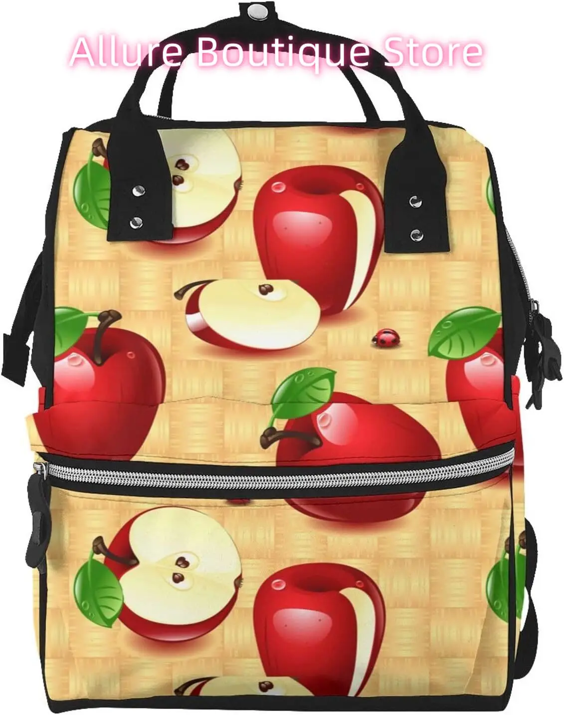 

Сумка для подгузников с рисунком яблок, рюкзак для женщин, большая вместительная сумка для подгузников, многофункциональные водонепроницаемые рюкзаки для мамы, папы, Essen