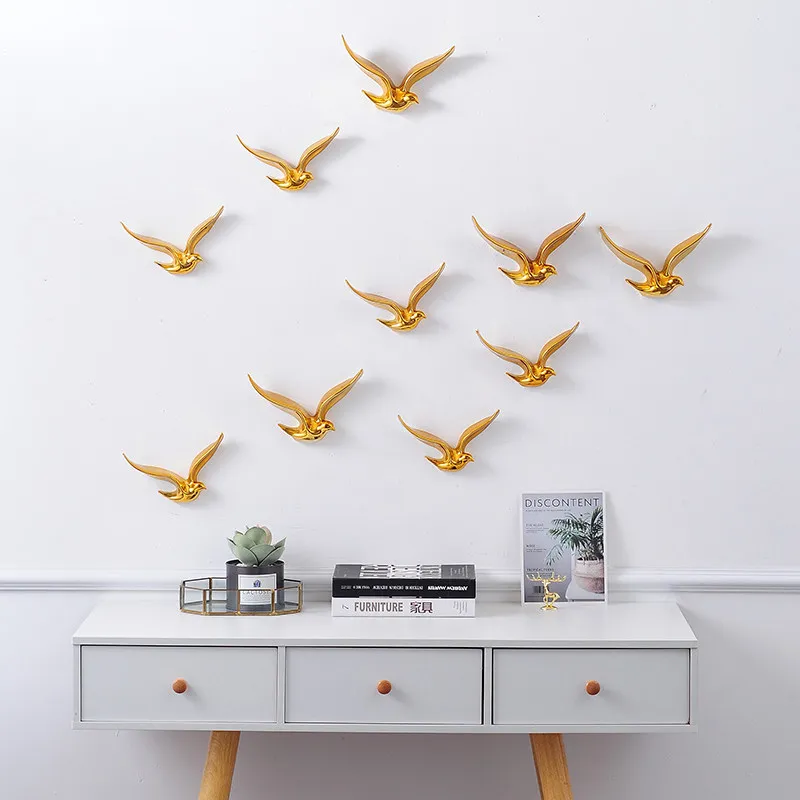 Simple European Stereo Bird Wall Hanging Pigeon Creative Living Room Porch Background Wall Decoration Pendant Wall Decoration