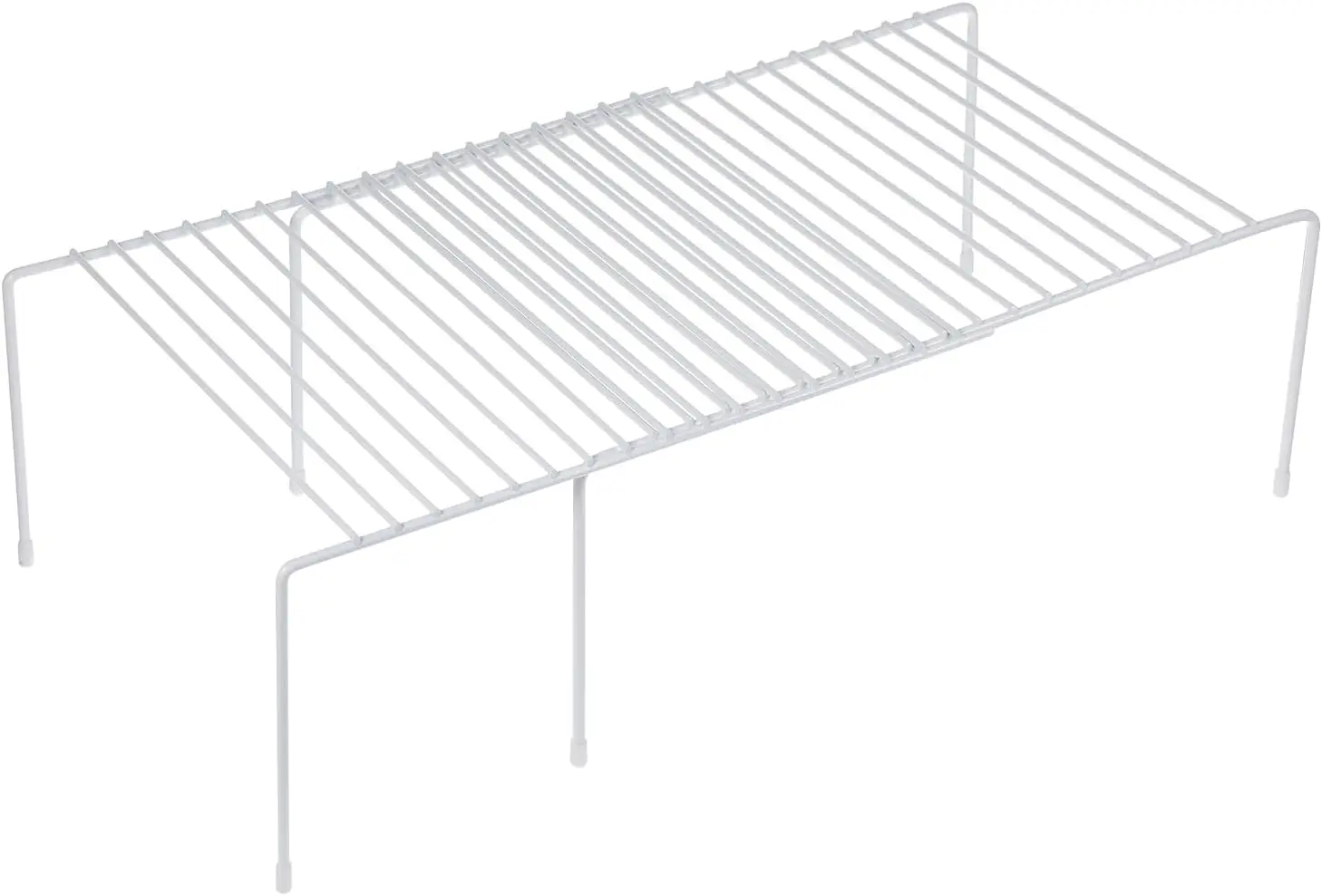 Expandable Kitchen Cabinet Organizer with Scratch-Resistant Feet – Metal Shelf Rack for Counter, Pantry, Freezer