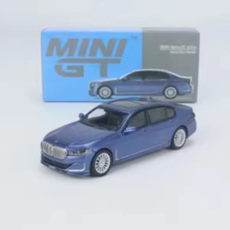 TSM MINI GT 1:64 750Li xDrive أسود/Alpina B7 سبيكة نموذج سيارة حلية تذكارية عرض مجموعة هواية هدية