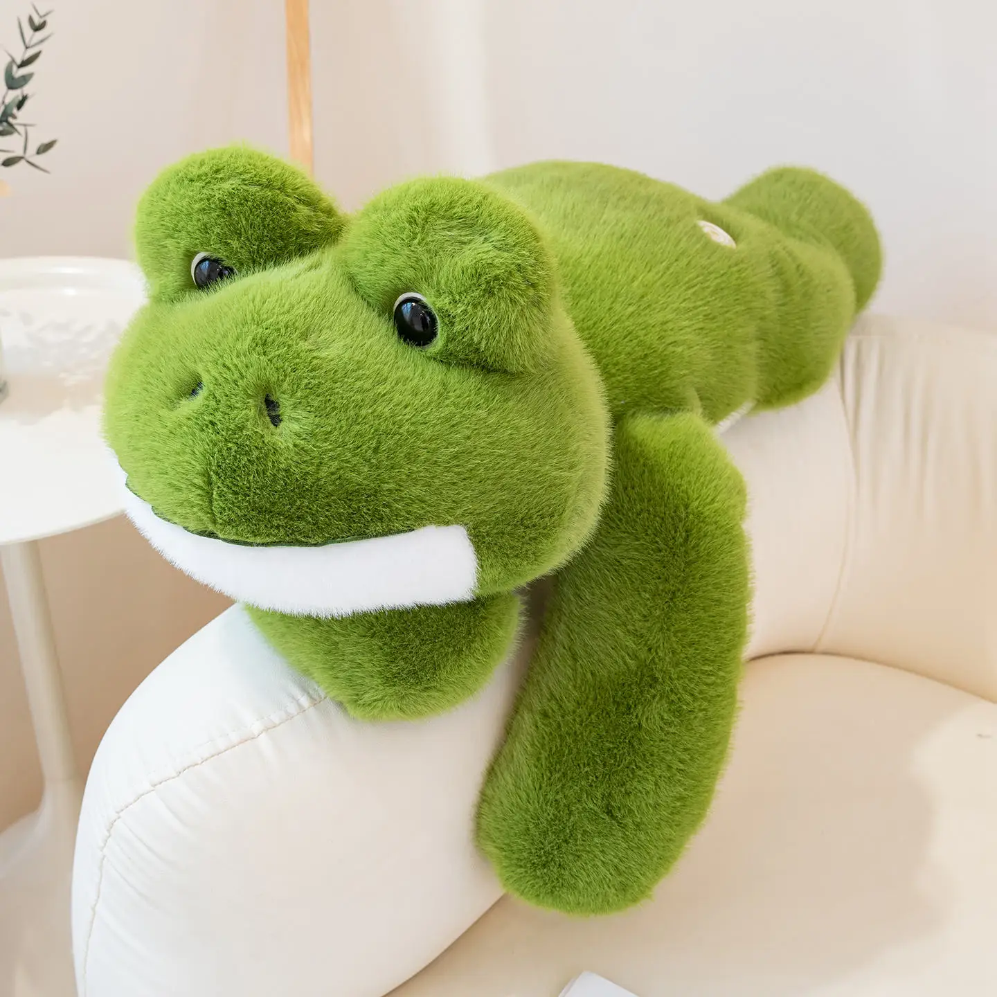 

Прекрасная лежачая лягушка, плюшевая игрушка, игривая зеленая лягушка, принц, кровать, успокаивающая кукла, милая детская подушка для сна, подарок на день рождения
