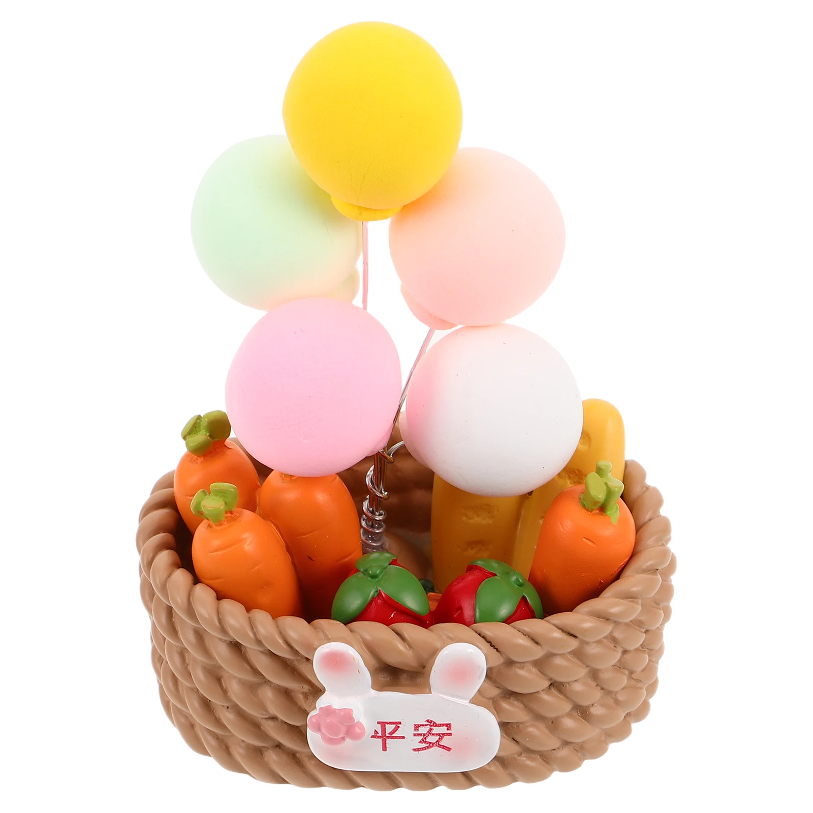 

Adorable Car Balloon Basket Ornament Cute Dashboard Accessories Resin Vehicle Decorations Car Interior Accessories Dashboard