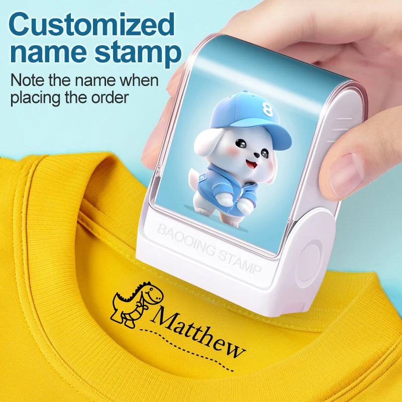 

Детский гравировальный штамп на заказ — многоразовая водонепроницаемая печать с именем, идеально подходит для детского сада, индивидуальные подарки и занятия для малышей