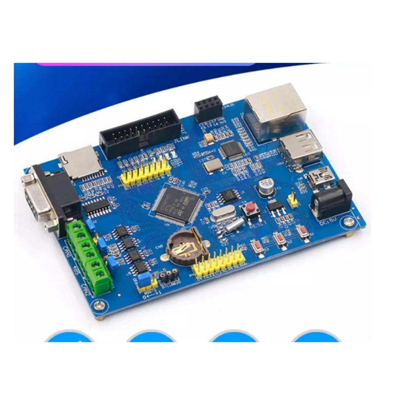 لوحة تطوير STM32F407VET6 ، تحكم صناعي ، أزرق ، RS485 ، علبة مزدوجة ، شبكة إيثرنت ، مجموعة واحدة