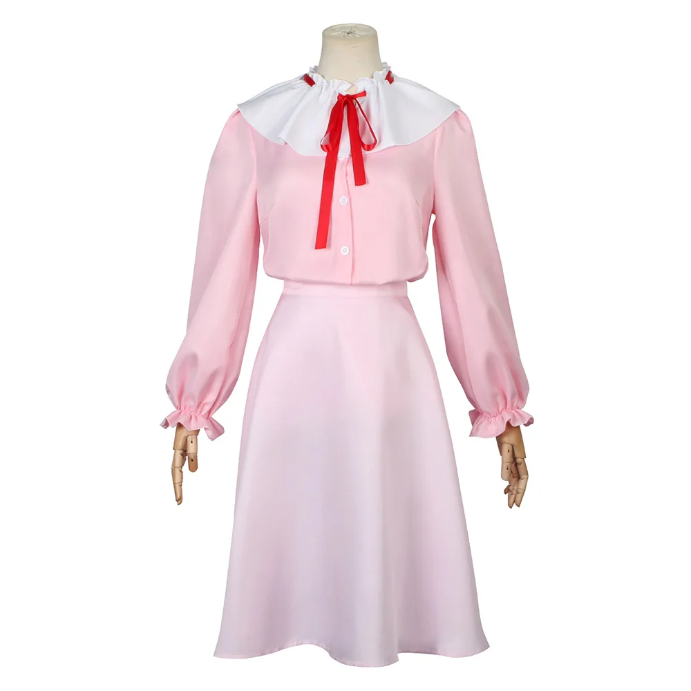 Disfraz de Cosplay de Anime Oyama Mahiro, conjunto completo de falda y camisa rosa