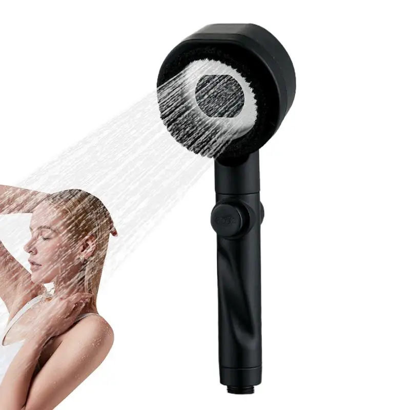 

High Pressure Shower Head 5 Modes Adjustable Showerheads Black/grey Bathroom Rain Showerhead Detachable Heads Remove Impurities