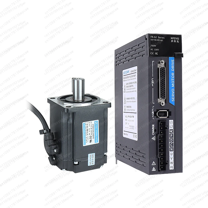 750W AC Servo Motor Set with 2500PPR Encoder & Brake - High Power 60/80 Frame for CNC & Automation Systems