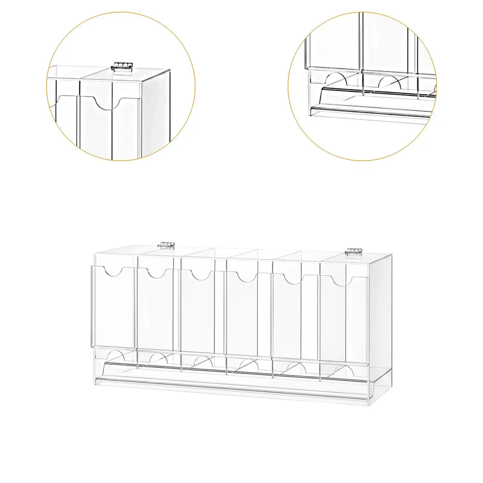 Booster Pack Dispenser Storage, Practical, Durability, Desktop, 6 Slots,