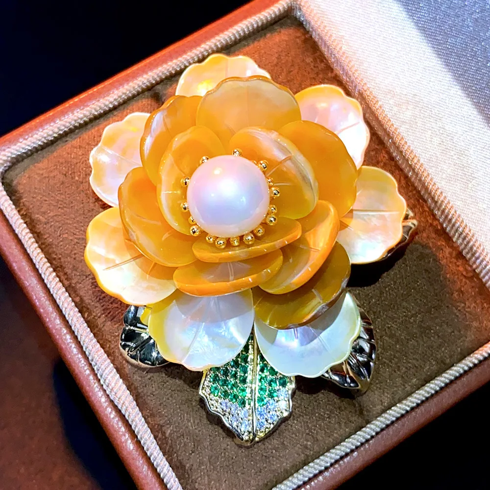 الراقية مطعمة حبة الفاوانيا زهر البرقوق بروش ضوء الأزياء الفاخرة تنوعا معطف ثوب مسائي اكسسوارات الديكور #4