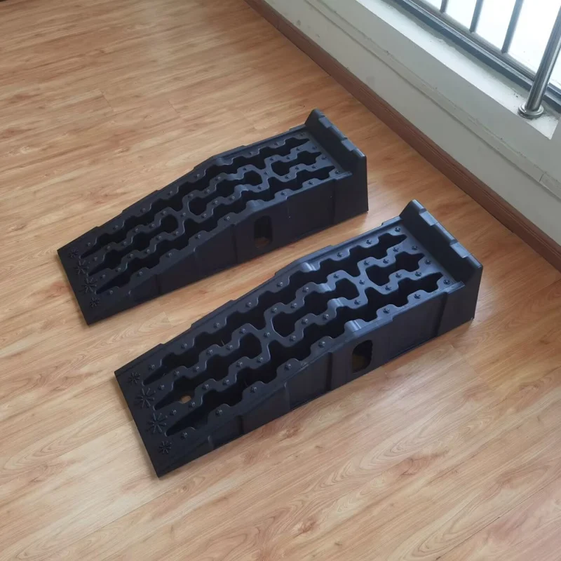 دعامة صيانة السيارة، بلاستيك مضاد للانزلاق، أداة إصلاح السيارة، منحدر صيانة، لوح منحدر، سلم، ملحقات منحدر تغيير الزيت #4