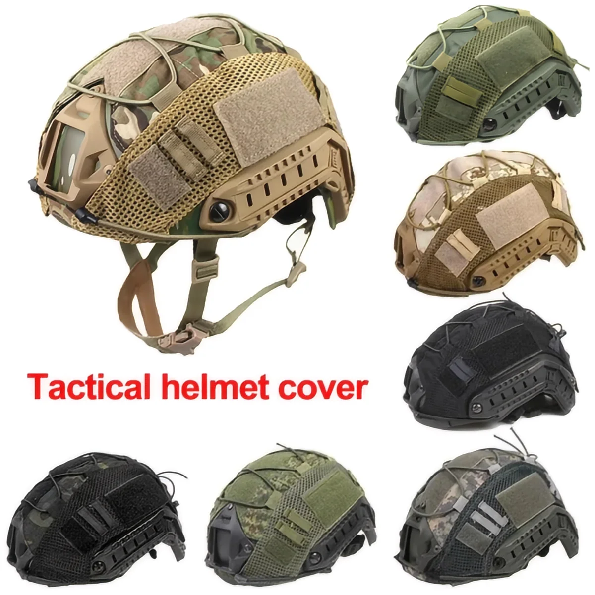 1pcs FAST Helmet Cover for Fast MH PJ BJ Helmet Airsoft Paintball Helmet Cover Accessories Cycling Net