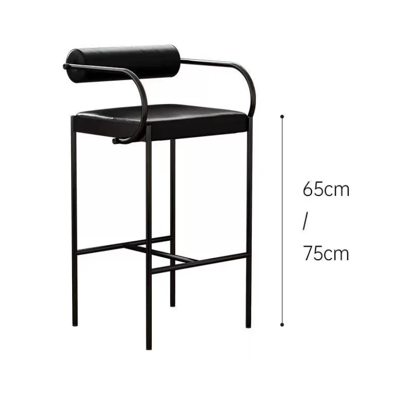 Tabouret de bar scandinave, style industriel chic, tabouret de comptoir avec dossier, tabouret d'îlot de cuisine moderne et minimaliste pour la maison/le café