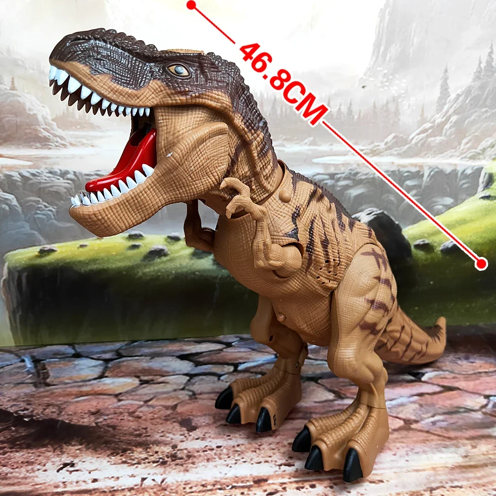 Electric Large Size Walking Spray Lay Eggs Dinosaur Robot  for Kids With Light Sound Mechanical Dinosaurs Model Toys