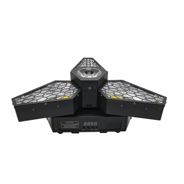 Retro light Three-leaf fan light, clear bar Stage bar, horse racing strobe light LED stepless rotating maple leaf light